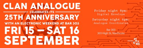 Clan Analogue Celebrates 25 Years with Electronic Weekend at 303